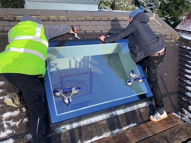 Glass Skylight Window Installation