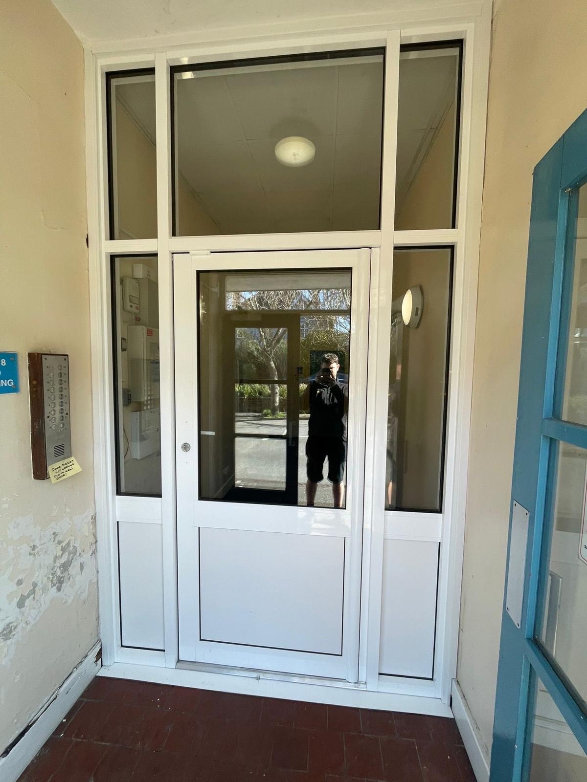 Aluminium Entrance Doors With Controlled Access