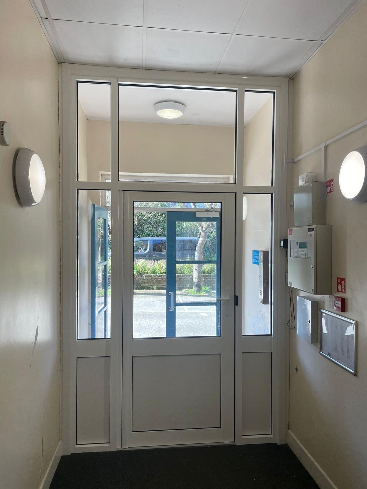 Aluminium Entrance Doors With Controlled Access